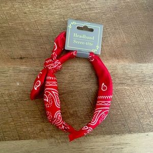 Red Bandana Headband